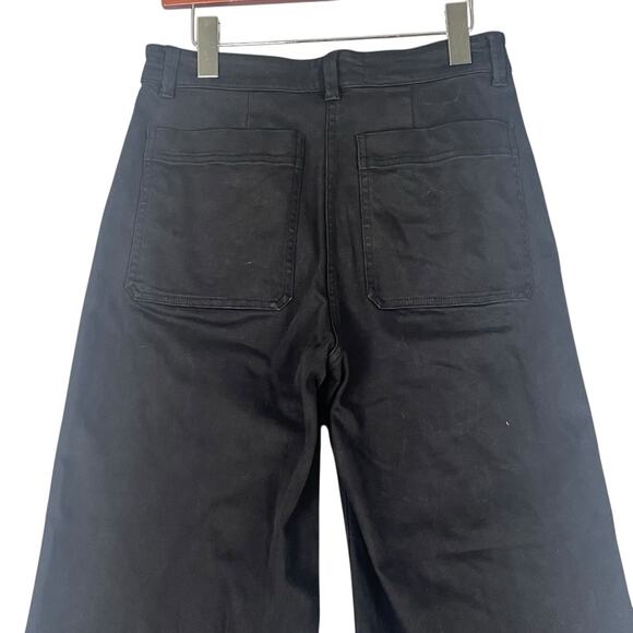 Everlane Cropped Wide Leg Black Jeans Women’s 4 Denim Hi Rise Minimalist Basic - Picture 6 of 13